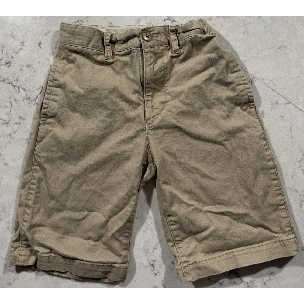 Gap Kids Shorts Boys‎ 10 Khaki Flat Front Cotton Stretch Uniform Comfort Casual